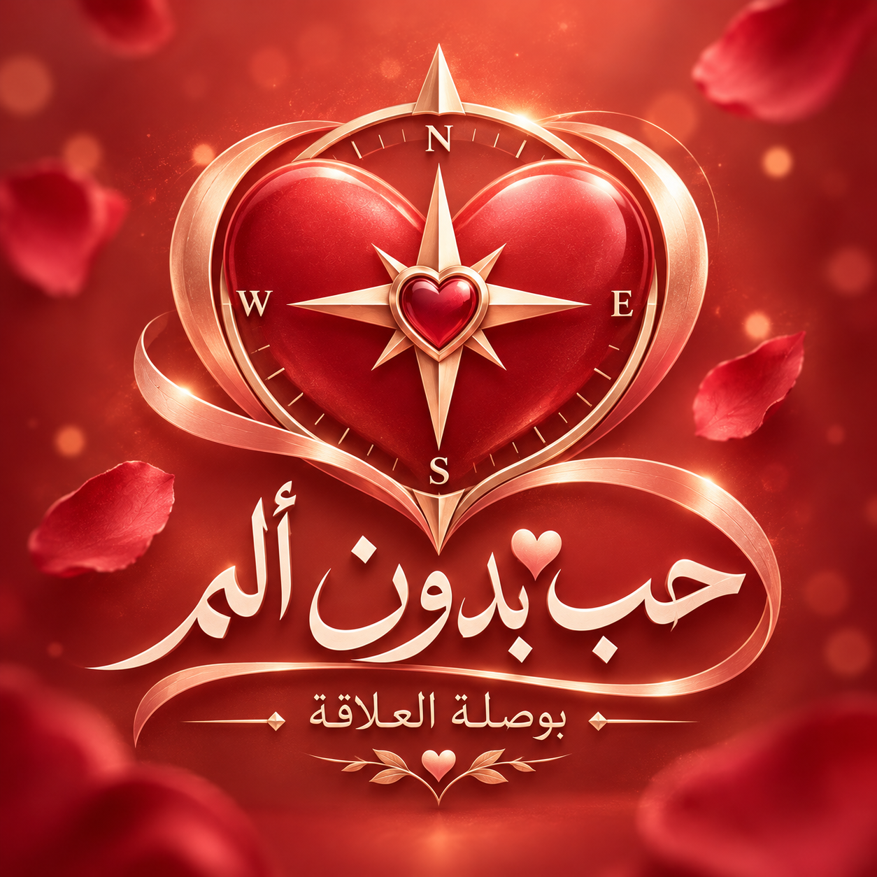 لوجو تطبيق حب بدون ألم | بوصلة العلاقة